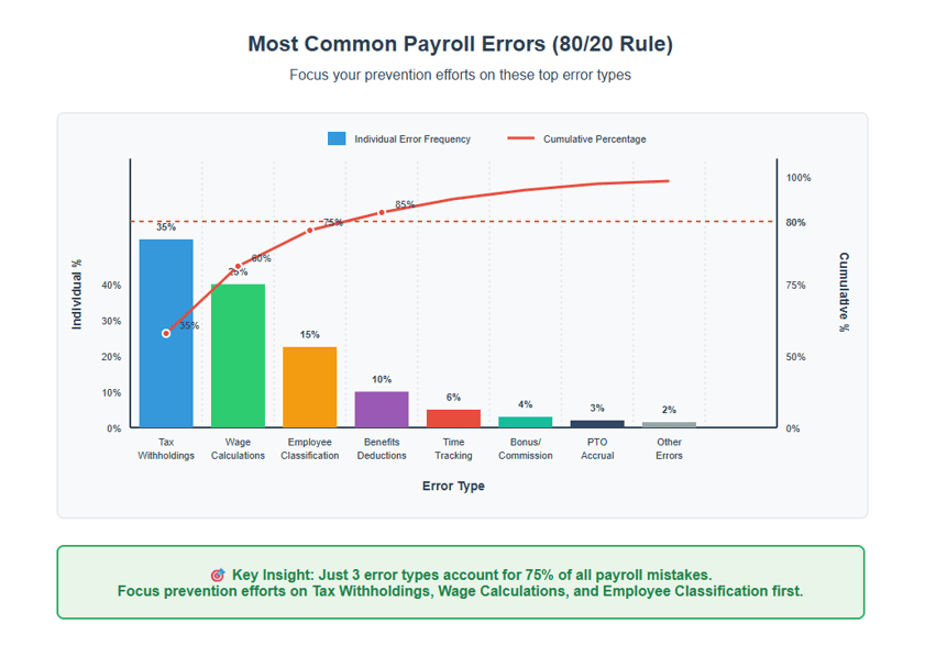 Most Common Payroll Errors (Pareto Chart)-1
