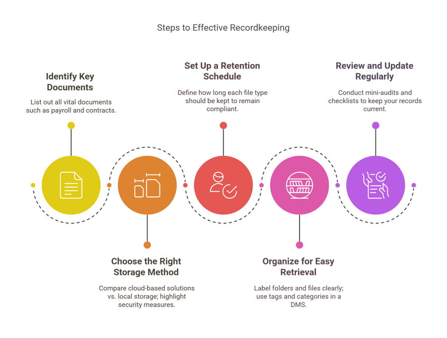 steps to effective recordkeeping