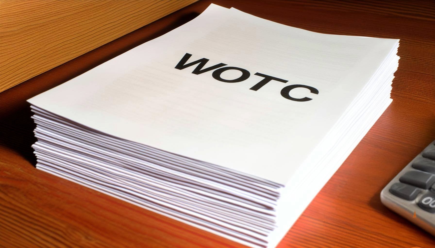 STACK OF PAPERS WITH WOTC ON IT