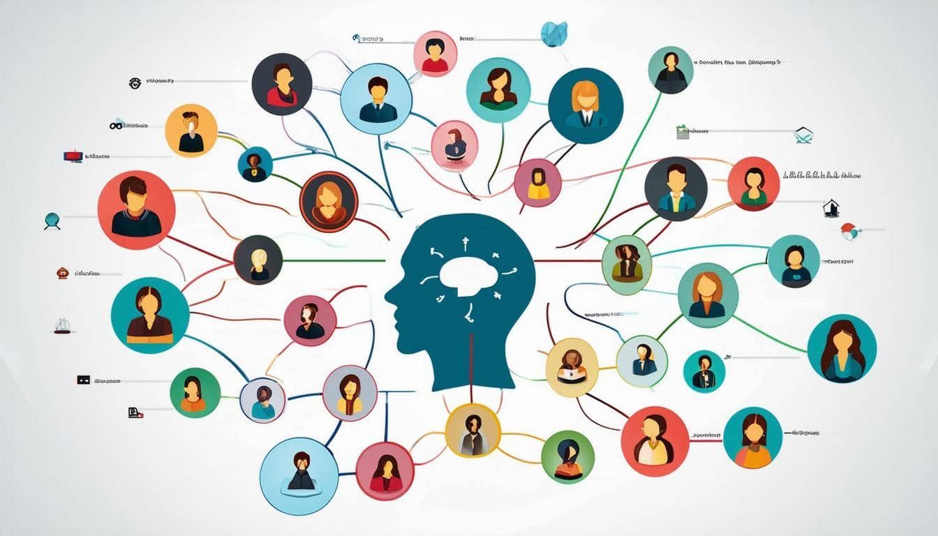 mind map with people icons